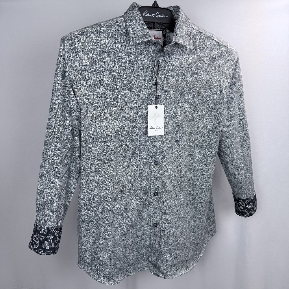 Robert Graham Button-Up Shirt Mens 3XL Vibrant Art Seth Flip Cuff LS Cotton NEW